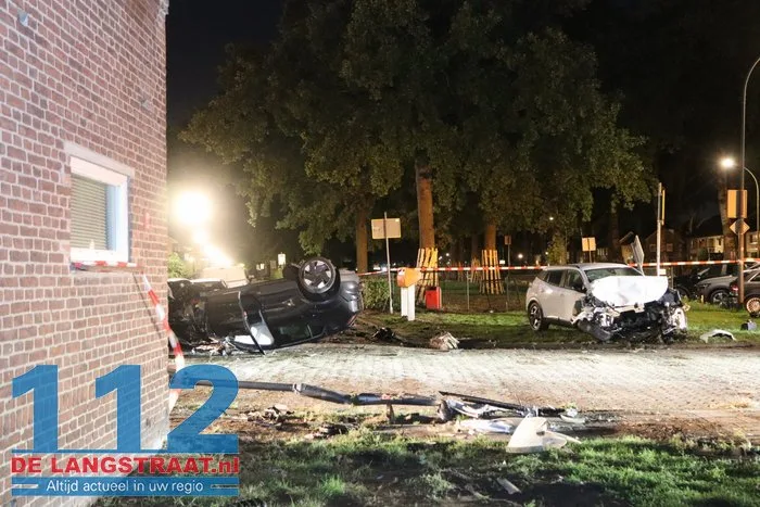 Achtervolging eindigt in zware crash in Waalwijk 112 De Langstraat