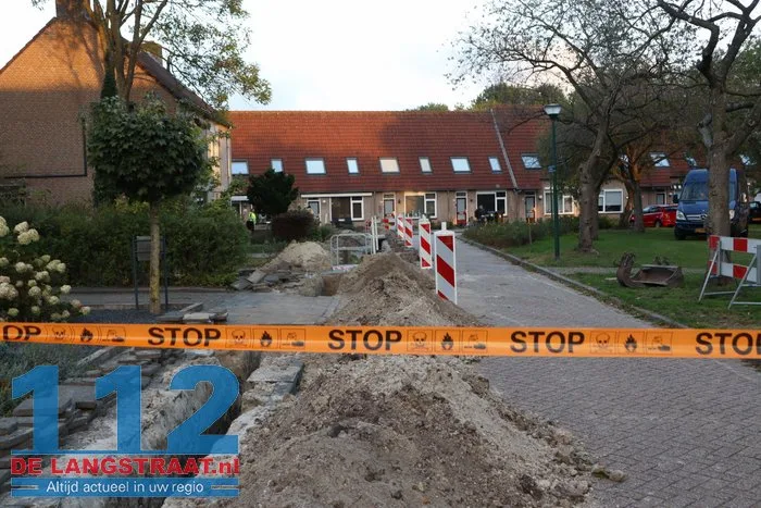 Leiding bij werkzaamheden geraakt in Kaatsheuvel, bewoners zitten ruim twee uur zonder gas 112 De Langstraat