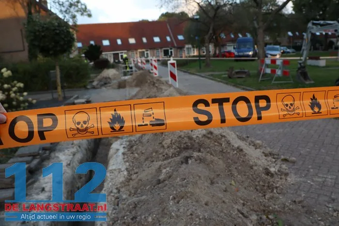 Leiding bij werkzaamheden geraakt in Kaatsheuvel, bewoners zitten ruim twee uur zonder gas 112 De Langstraat