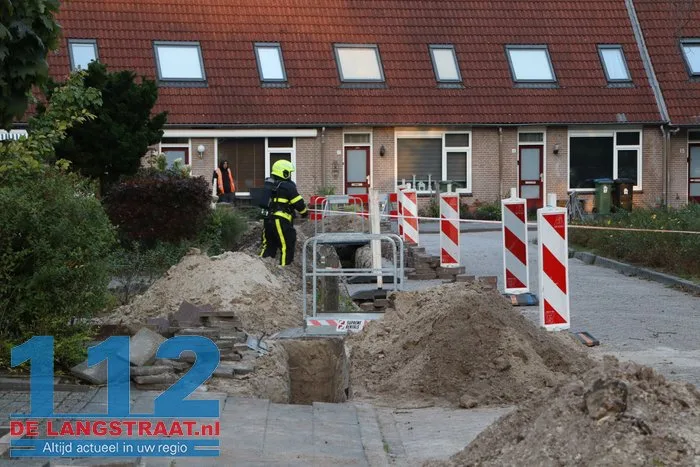Leiding bij werkzaamheden geraakt in Kaatsheuvel, bewoners zitten ruim twee uur zonder gas 112 De Langstraat