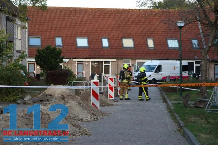 Leiding bij werkzaamheden geraakt in Kaatsheuvel, bewoners zitten ruim twee uur zonder gas 112 De Langstraat