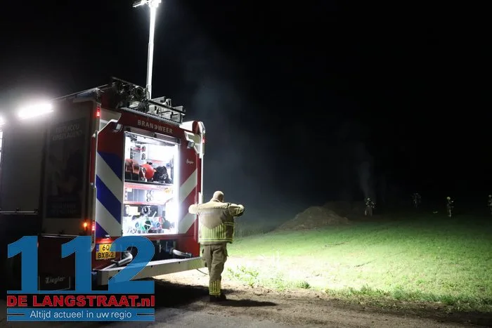 Brandweer druk met drie buitenbranden in Sprang-Capelle 112 De Langstraat