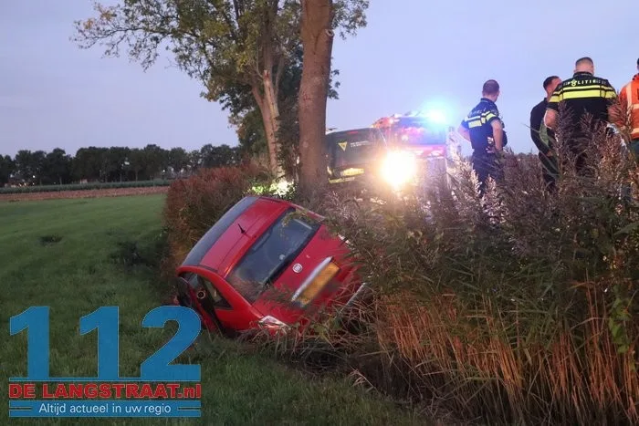 Auto in de sloot Vogelenzangweg Dongen 112 De Langstraat