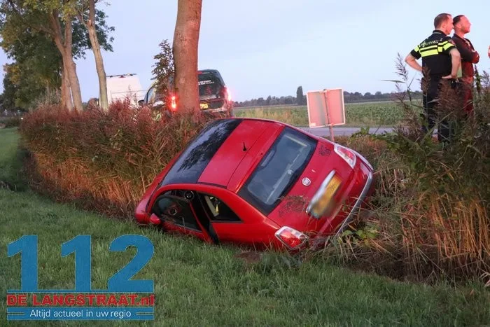 Auto in de sloot Vogelenzangweg Dongen 112 De Langstraat