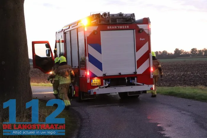 Auto in de sloot Vogelenzangweg Dongen 112 De Langstraat