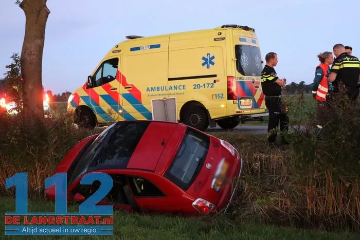 Auto in de sloot Vogelenzangweg Dongen 112 De Langstraat