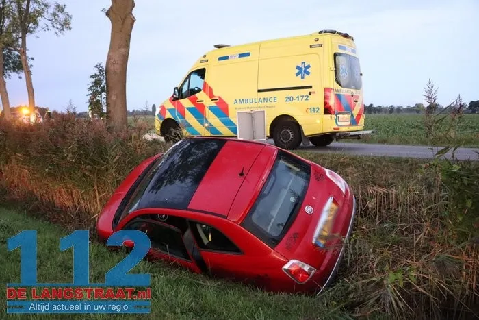 Auto in de sloot Vogelenzangweg Dongen 112 De Langstraat