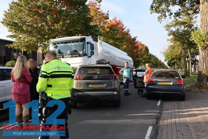 Twee gewonden bij botsing met tankwagen op Sluisweg Waalwijk 112 De Langstraat