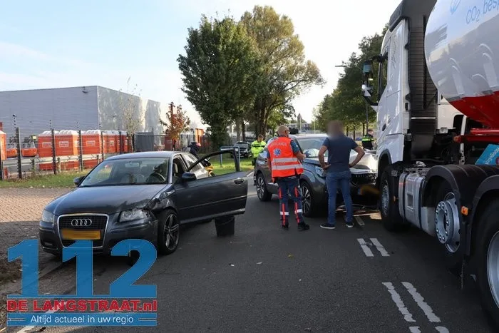 Twee gewonden bij botsing met tankwagen op Sluisweg Waalwijk 112 De Langstraat