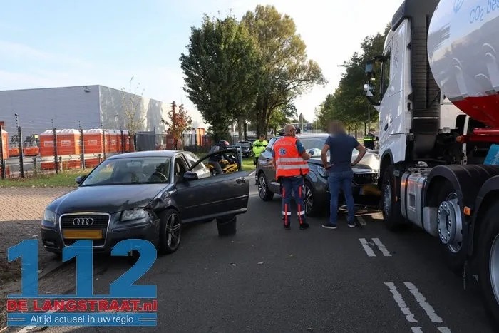 Twee gewonden bij botsing met tankwagen op Sluisweg Waalwijk 112 De Langstraat