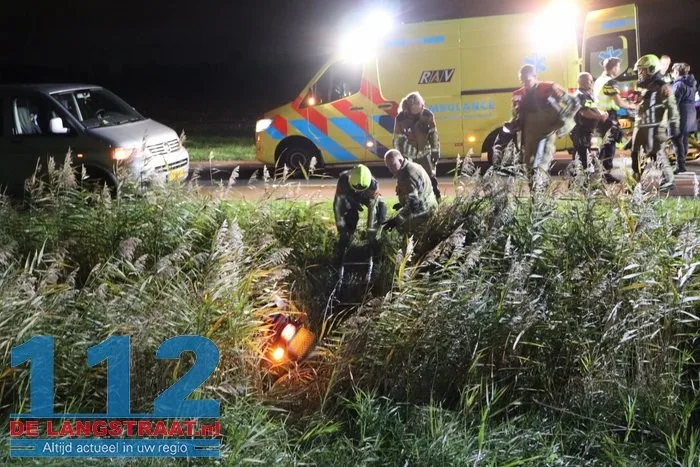 Motorrijder belandt in sloot aan de Veerweg in Sprang-Capelle 4 Motorrijder belandt in sloot aan de Veerweg in Sprang-Capelle 112 De Langstraat