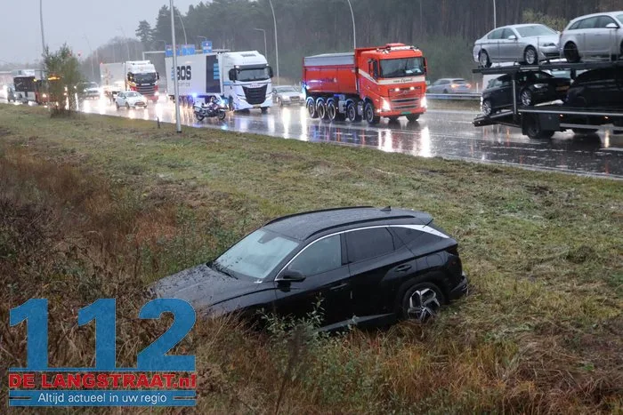 Hagel zorgt voor gevaarlijke situaties en twee crashes op N261 Kaatsheuvel 112 De Langstraat