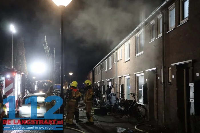 Veel rook bij woningbrand Waalwijk 112 De Langstraat