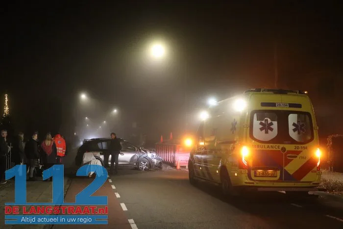 Vrouw raakt gewond na aanrijding met container Heistraat Sprang-Capelle 112 De Langstraat