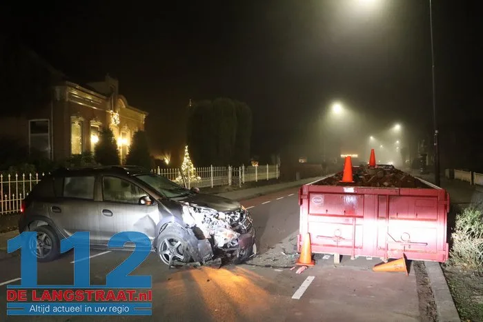 Vrouw raakt gewond na aanrijding met container Heistraat Sprang-Capelle 112 De Langstraat
