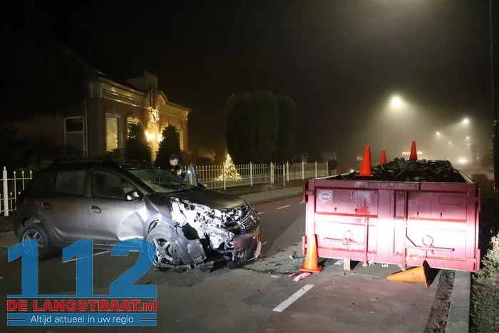 Vrouw raakt gewond na aanrijding met container Heistraat Sprang-Capelle 112 De Langstraat
