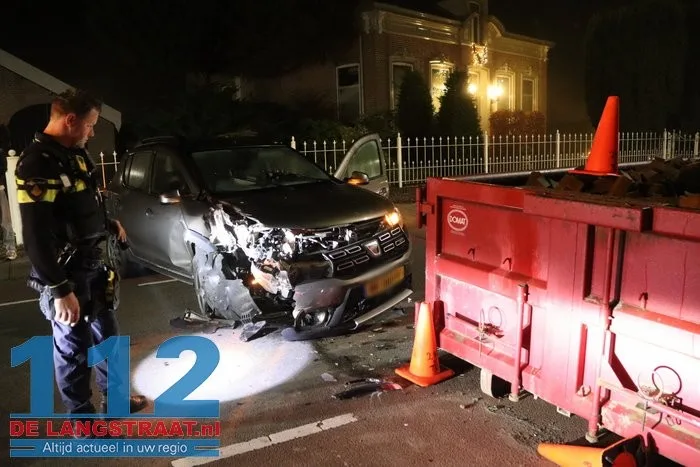 Vrouw raakt gewond na aanrijding met container Heistraat Sprang-Capelle 112 De Langstraat