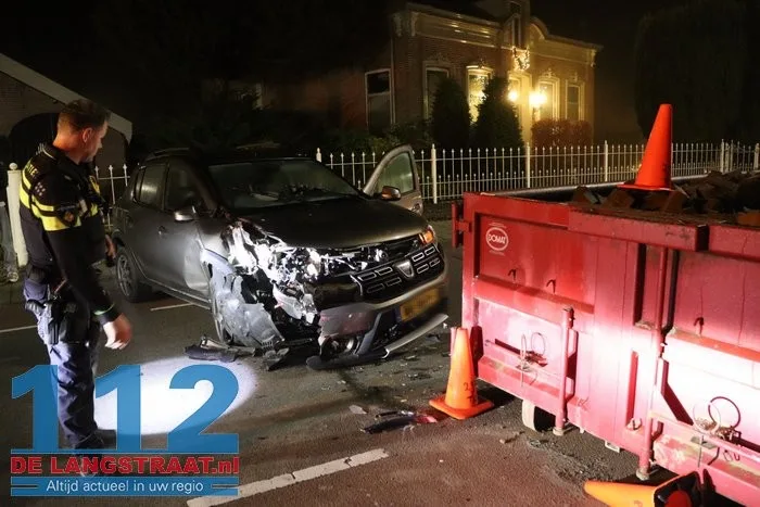 Vrouw raakt gewond na aanrijding met container Heistraat Sprang-Capelle 112 De Langstraat
