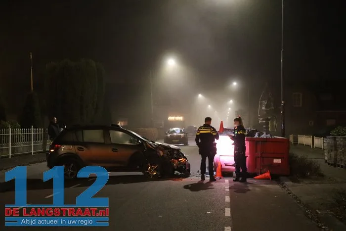 Vrouw raakt gewond na aanrijding met container Heistraat Sprang-Capelle 112 De Langstraat