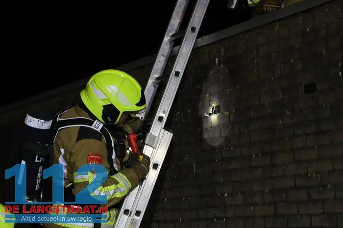 Kleine brand in garagebox in Dongen door brandend vuurwerk 112 De Langstraat