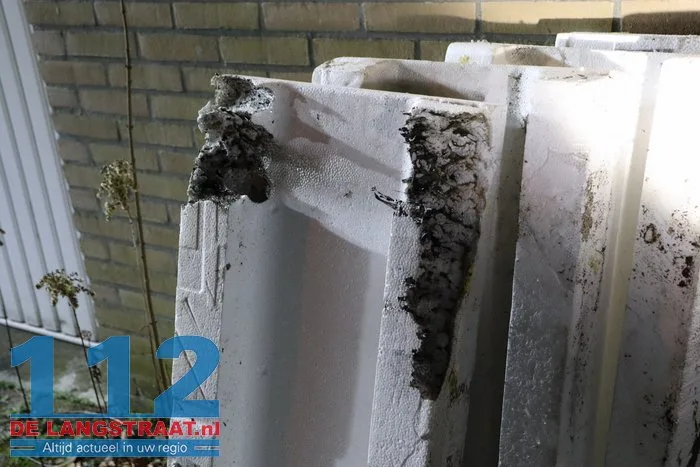 Kleine brand in garagebox in Dongen door brandend vuurwerk 112 De Langstraat