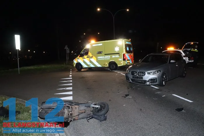 Aanrijding tussen scooter en auto in Waalwijk 112 De Langstraat