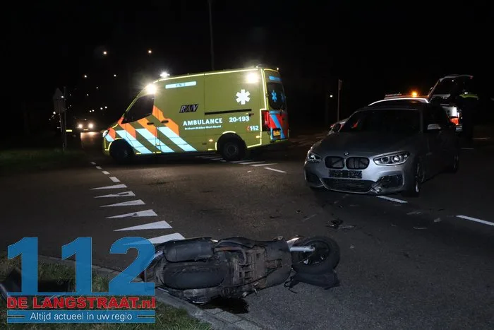 Aanrijding tussen scooter en auto in Waalwijk 112 De Langstraat