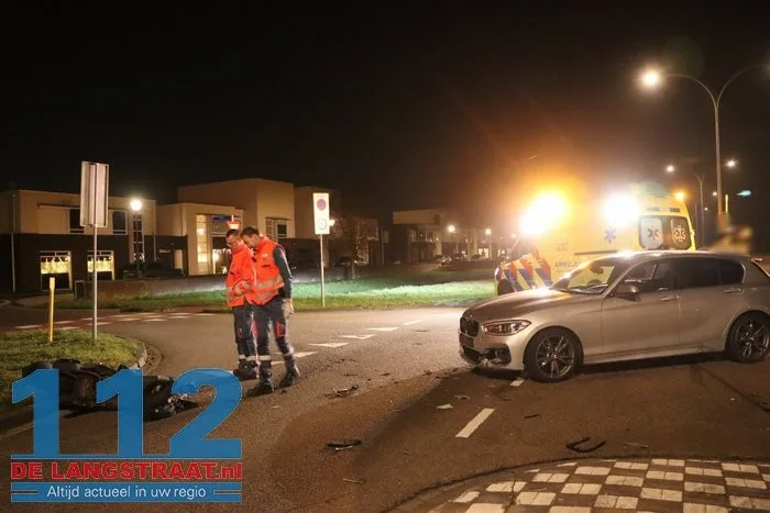 Aanrijding tussen scooter en auto in Waalwijk 112 De Langstraat