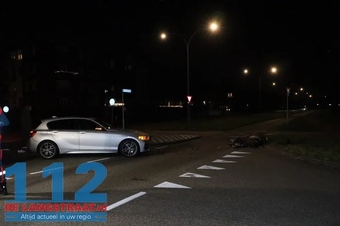 Aanrijding tussen scooter en auto in Waalwijk 112 De Langstraat