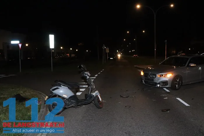 Aanrijding tussen scooter en auto in Waalwijk 112 De Langstraat
