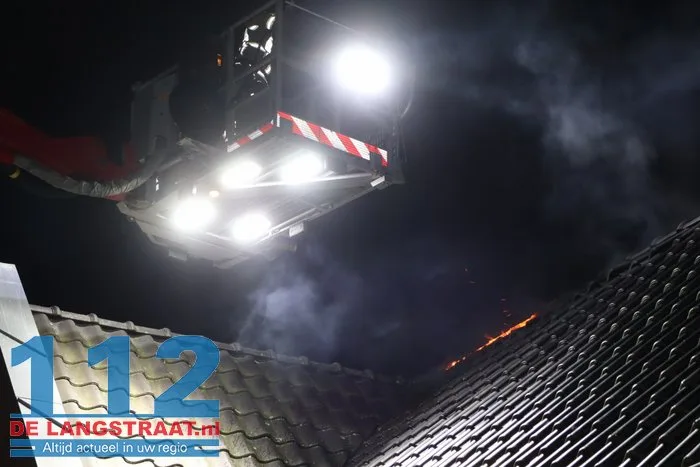 Uitslaande brand woning Loon op Zand 112 De Langstraat