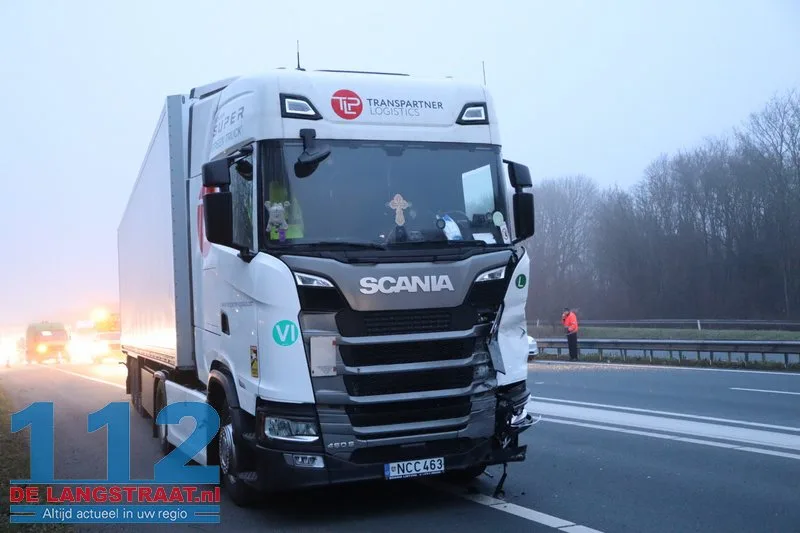 Flinke aanrijding op de A59 Waspik 112 De Langstraat