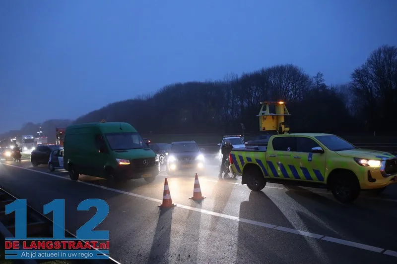 Flinke aanrijding op de A59 Waspik 112 De Langstraat