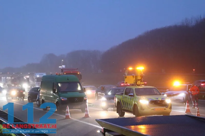 Flinke aanrijding op de A59 Waspik 112 De Langstraat
