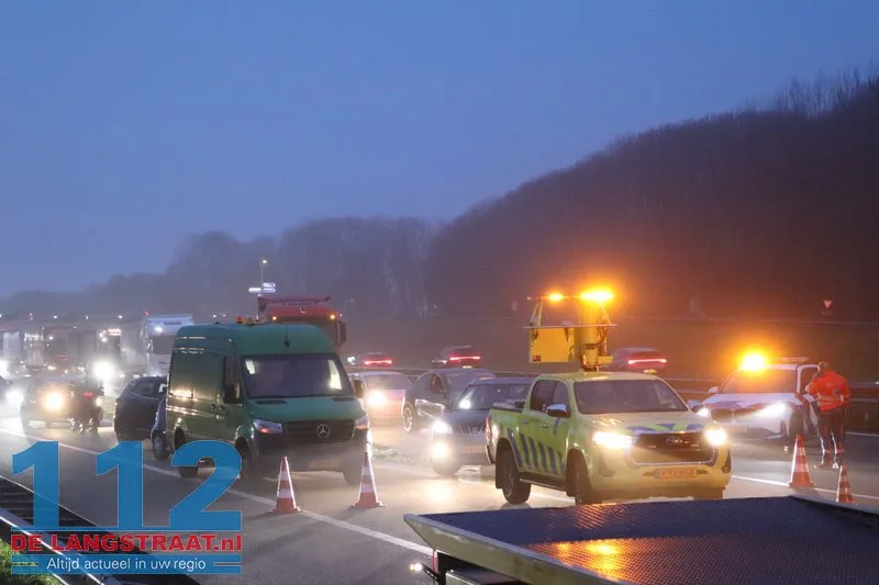 Flinke aanrijding op de A59 Waspik 112 De Langstraat