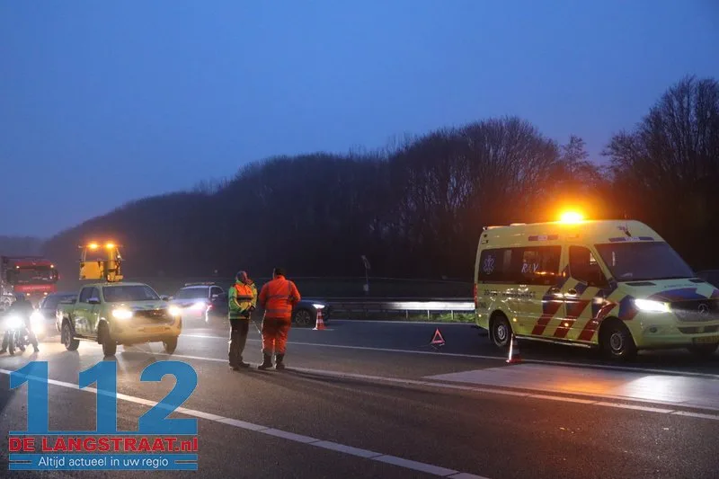 Flinke aanrijding op de A59 Waspik 112 De Langstraat