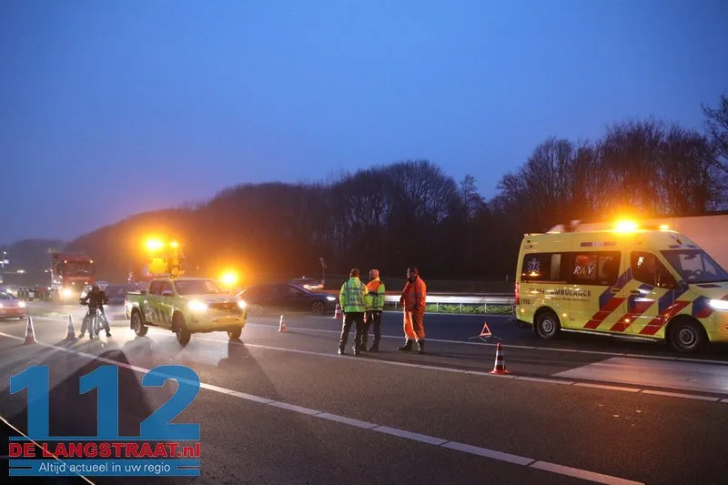 Flinke aanrijding op de A59 Waspik 112 De Langstraat
