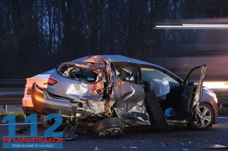 Flinke aanrijding op de A59 Waspik 112 De Langstraat