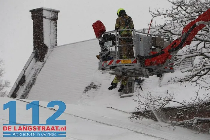 Schaatsbaan in centrum Waalwijk ontruimd: dak dreigt in te zakken door sneeuwlast 112 De Langstraat