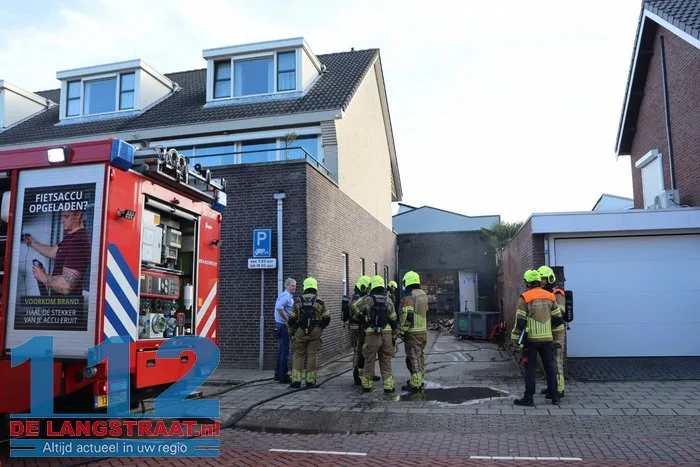 Brand in perscontainer bij Aldi Kaatsheuvel, woningen ontruimd 112 De Langstraat