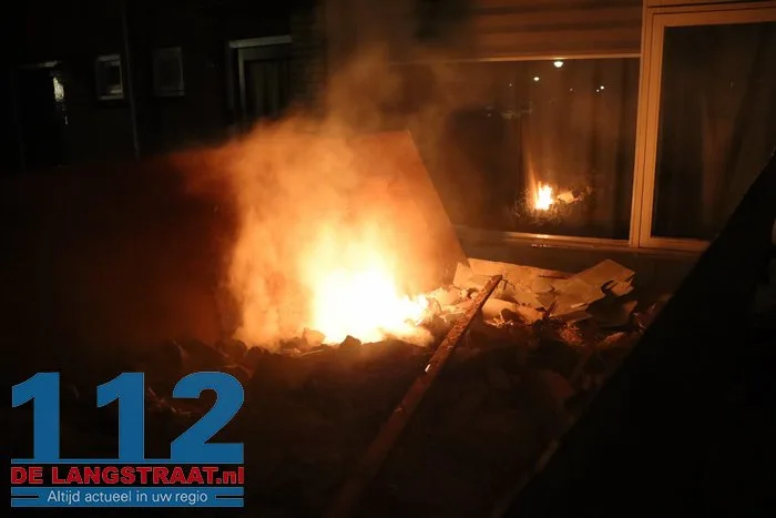 Brand in bouwcontainer Willem de Zwijgerlaan Kaatsheuvel 1 Brand in bouwcontainer Willem de Zwijgerlaan Kaatsheuvel 112 De Langstraat