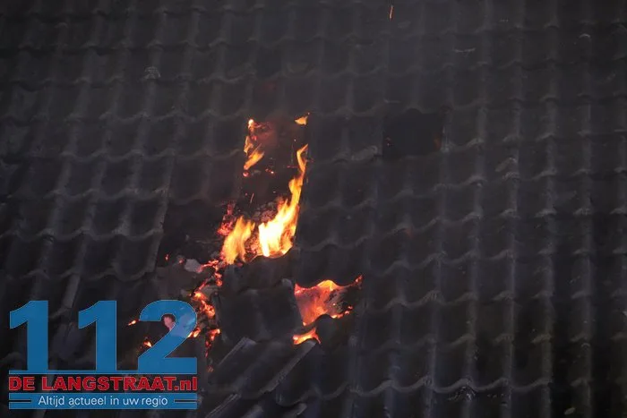 Uitslaande brand in woning Heistraat Sprang-Capelle 112 De Langstraat