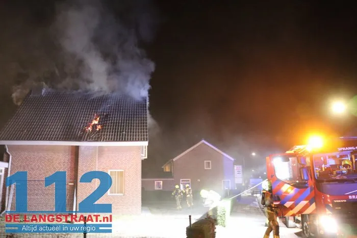 Uitslaande brand in woning Heistraat Sprang-Capelle 112 De Langstraat