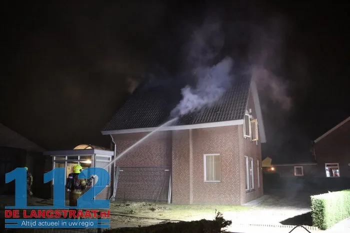 Uitslaande brand in woning Heistraat Sprang-Capelle 112 De Langstraat