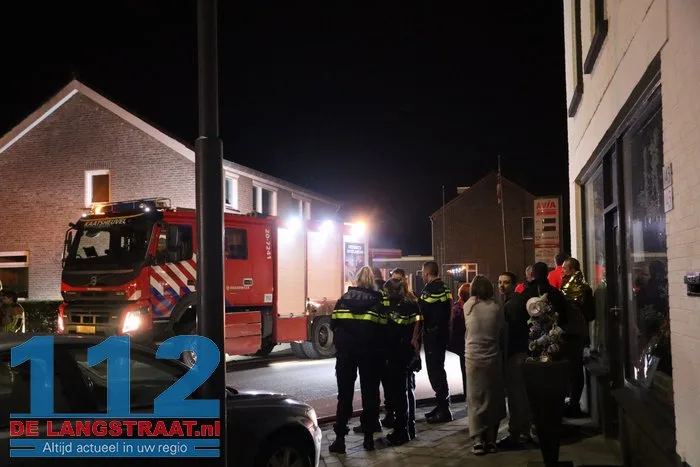 Uitslaande brand in woning Heistraat Sprang-Capelle 112 De Langstraat