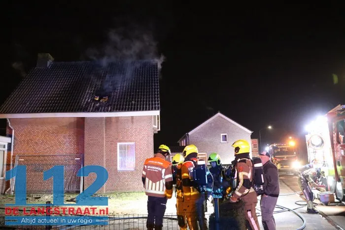 Uitslaande brand in woning Heistraat Sprang-Capelle 112 De Langstraat