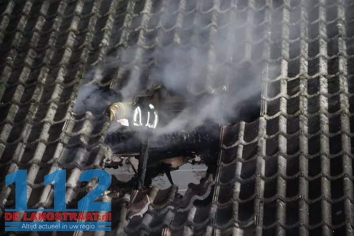 Uitslaande brand in woning Heistraat Sprang-Capelle 112 De Langstraat