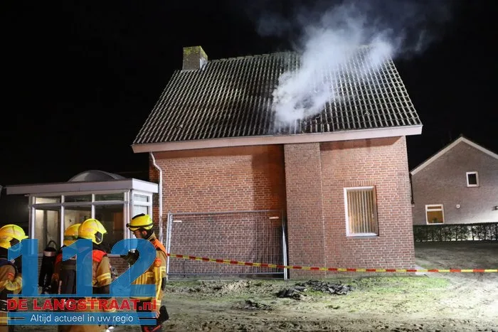 Uitslaande brand in woning Heistraat Sprang-Capelle 112 De Langstraat