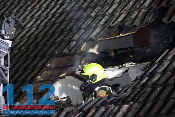 Uitslaande brand in woning Heistraat Sprang-Capelle 112 De Langstraat