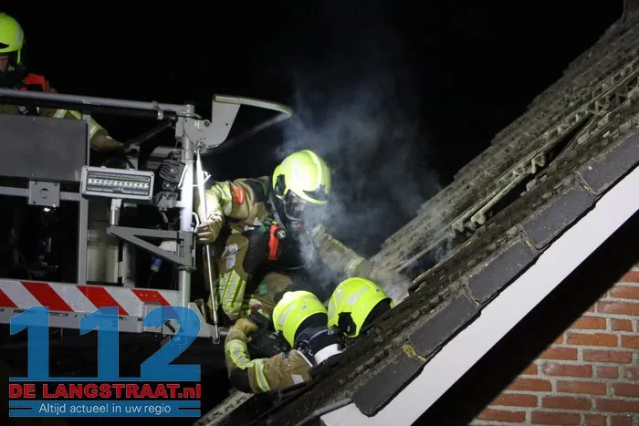 Uitslaande brand in woning Heistraat Sprang-Capelle 112 De Langstraat